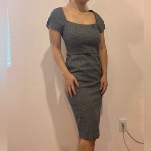 SALE 🌸 grey plaid dress - Banana Republic